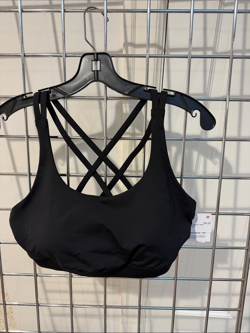 lululemon athletica Black Crisscross Strappy Sports Bra